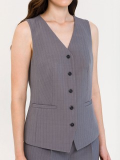 Жилет тёмно-серый в полоску Priz(фото4)