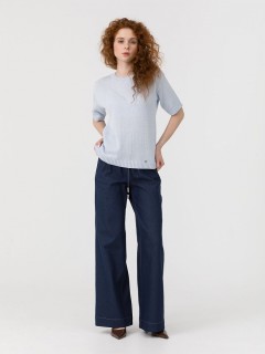 Блуза женская вязаная серебристо-голубого цвета Priz(фото2)