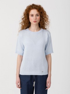 Блуза женская вязаная серебристо-голубого цвета Priz(фото3)
