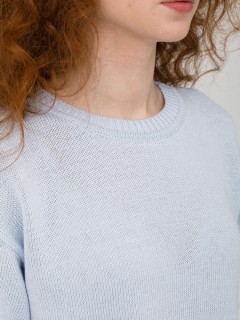 Блуза женская вязаная серебристо-голубого цвета Priz(фото4)