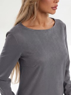 Платье вельветовое серого цвета Jetty(фото4)