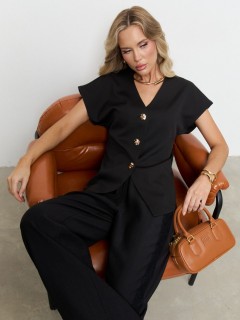 Жакет чёрный с коротким рукавом Jetty(фото6)