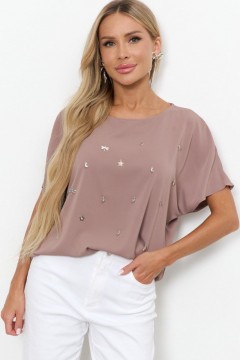 Блузка женская тёмно-бежевого цвета Jetty