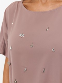 Блузка женская тёмно-бежевого цвета Jetty(фото4)