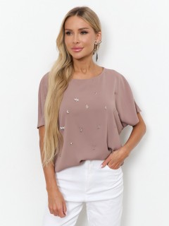 Блузка женская тёмно-бежевого цвета Jetty(фото8)