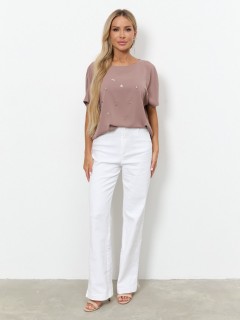 Блузка женская тёмно-бежевого цвета Jetty(фото6)