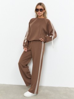 Джемпер трикотажный шоколадного цвета Jetty(фото2)