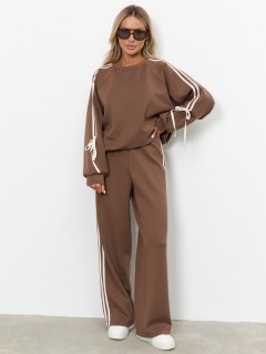 Джемпер трикотажный шоколадного цвета Jetty(фото5)