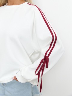 Джемпер трикотажный молочного цвета Jetty(фото4)