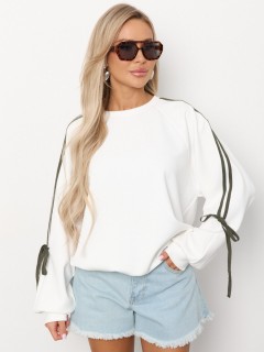 Джемпер трикотажный молочного цвета Jetty(фото3)