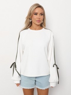 Джемпер трикотажный молочного цвета Jetty(фото6)