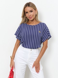 Блузка синяя в полоску Jetty(фото3)