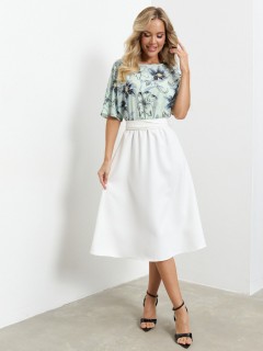 Платье комбинированное с поясом Jetty(фото4)