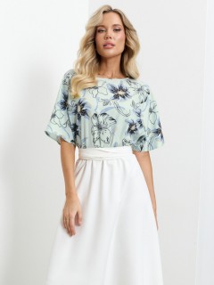 Платье комбинированное с поясом Jetty(фото3)