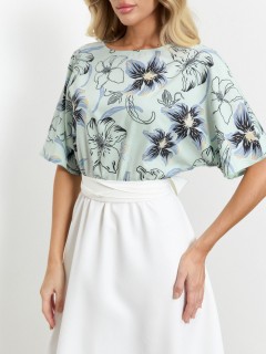 Платье комбинированное с поясом Jetty(фото5)