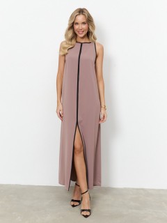 Платье макси розовое с принтом Jetty(фото3)