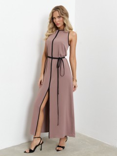 Платье макси розовое с принтом Jetty(фото4)