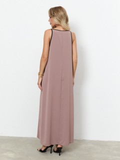 Платье макси розовое с принтом Jetty(фото6)