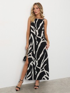 Сарафан длинный чёрный с разрезами Jetty(фото3)