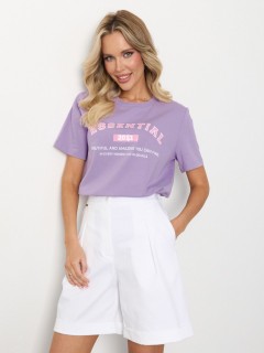 Футболка трикотажная сиреневая с принтом Jetty(фото4)