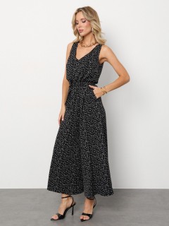 Комбинезон чёрный в горошек с широкими брюками-палаццо Jetty(фото2)