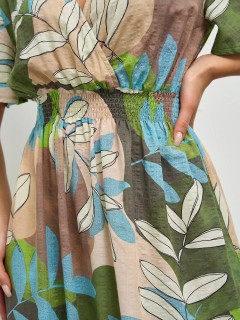 Платье длинное лёгкое с коротким расклешенным рукавом Jetty(фото5)