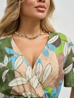 Платье длинное лёгкое с коротким расклешенным рукавом Jetty(фото3)