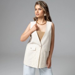 Жилет бежевый на подкладе Charutti(фото5)