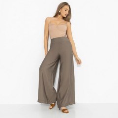 Брюки широкие цвета хаки Charutti(фото2)