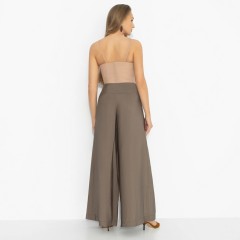 Брюки широкие цвета хаки Charutti(фото5)