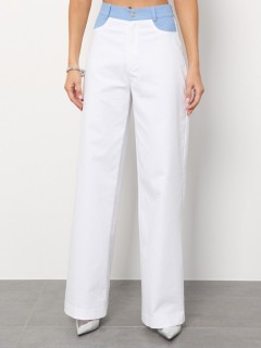 Джинсы широкие белого цвета Jetty(фото4)