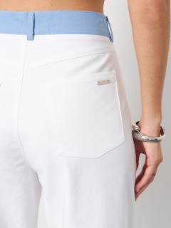 Джинсы широкие белого цвета Jetty(фото6)