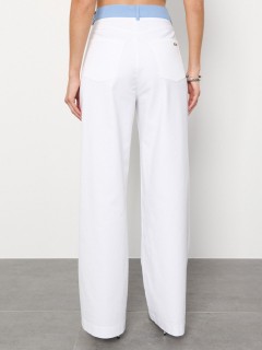 Джинсы широкие белого цвета Jetty(фото8)