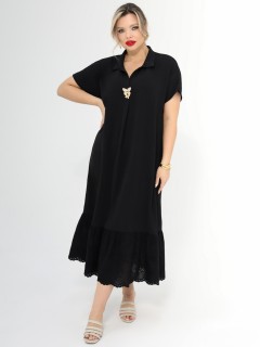 Платье длинное чёрного цвета Dora(фото2)