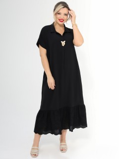 Платье длинное чёрного цвета Dora(фото5)