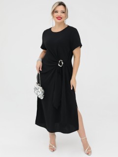 Платье длинное нарядное чёрного цвета Dora(фото2)