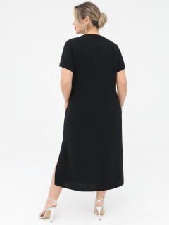 Платье длинное нарядное чёрного цвета Dora(фото11)