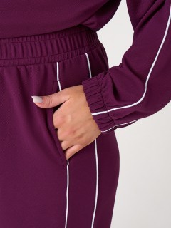 Брюки трикотажные с карманами сливового цвета Dora(фото5)