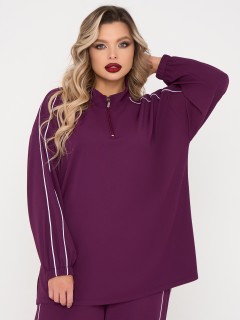 Джемпер из трикотажа сливового цвета Dora(фото3)