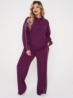 Джемпер из трикотажа сливового цвета Dora(фото4)