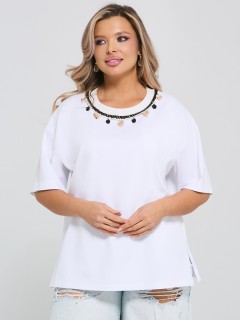 Футболка трикотажная белая Dora(фото6)