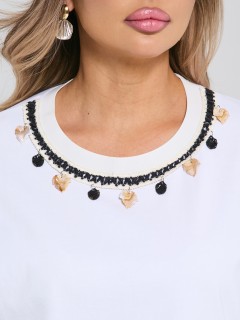 Футболка трикотажная белая Dora(фото5)