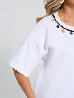 Футболка трикотажная белая Dora(фото7)