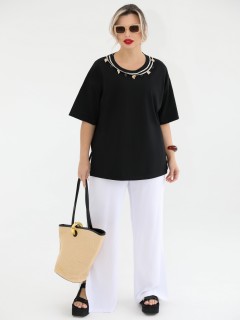 Футболка трикотажная чёрная Dora(фото5)