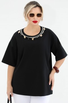 Футболка трикотажная чёрная Dora