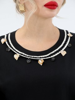 Футболка трикотажная чёрная Dora(фото4)