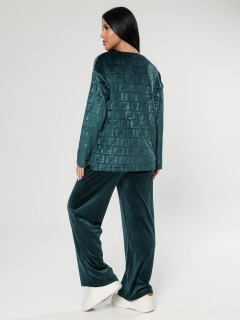 Костюм велюровый с брюками в цвете изумруд Iv-capriz(фото6)
