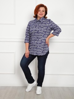 Рубашка синяя с принтом Iv-capriz(фото2)