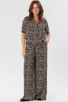 Брюки чёрные в пижамном стиле Priz