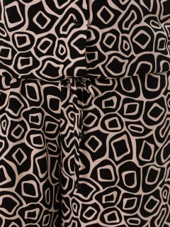 Блуза чёрная из вискозы с принтом Priz(фото5)